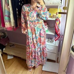 Cynthia Rowley Vibrant Long Sleeve Dress